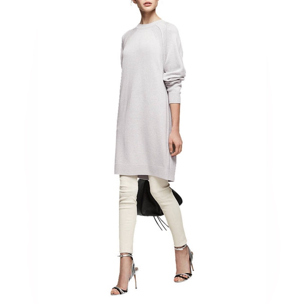 Reiss Light Gray Long Sleeve Dress